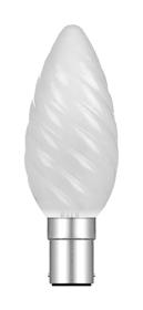 028615060  Candle 35mm Twisted B15D Frosted 60W 2700K